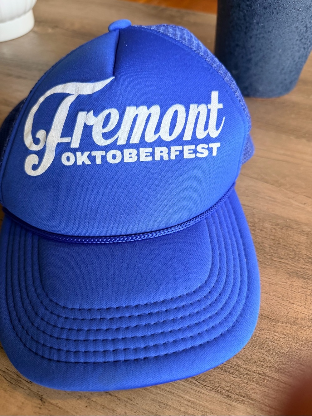 Fremont Oktoberfest Blue Trucker Hat